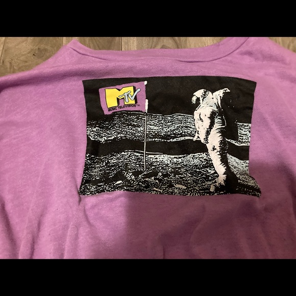 MTV cropped sweater elastic waist+cuffs. - Picture 1 of 2